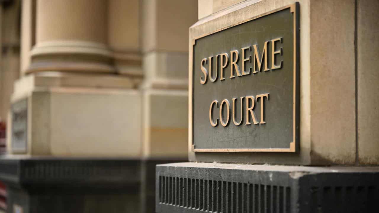 Signage the Supreme Court of Victoria (file image)