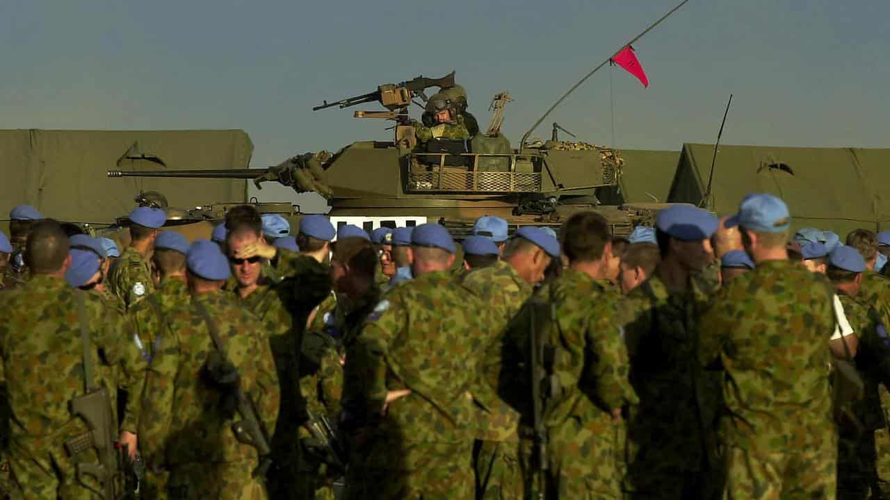 Australian troops were UN peacekeepers in East Timor (file image)