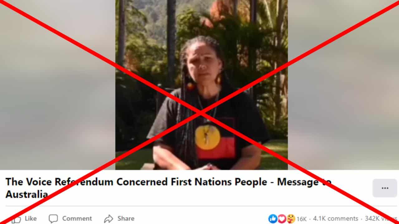 A screenshot from the Facebook video.