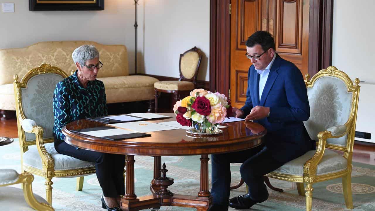 Governor Linda Dessau and Victorian Premier Daniel Andrews