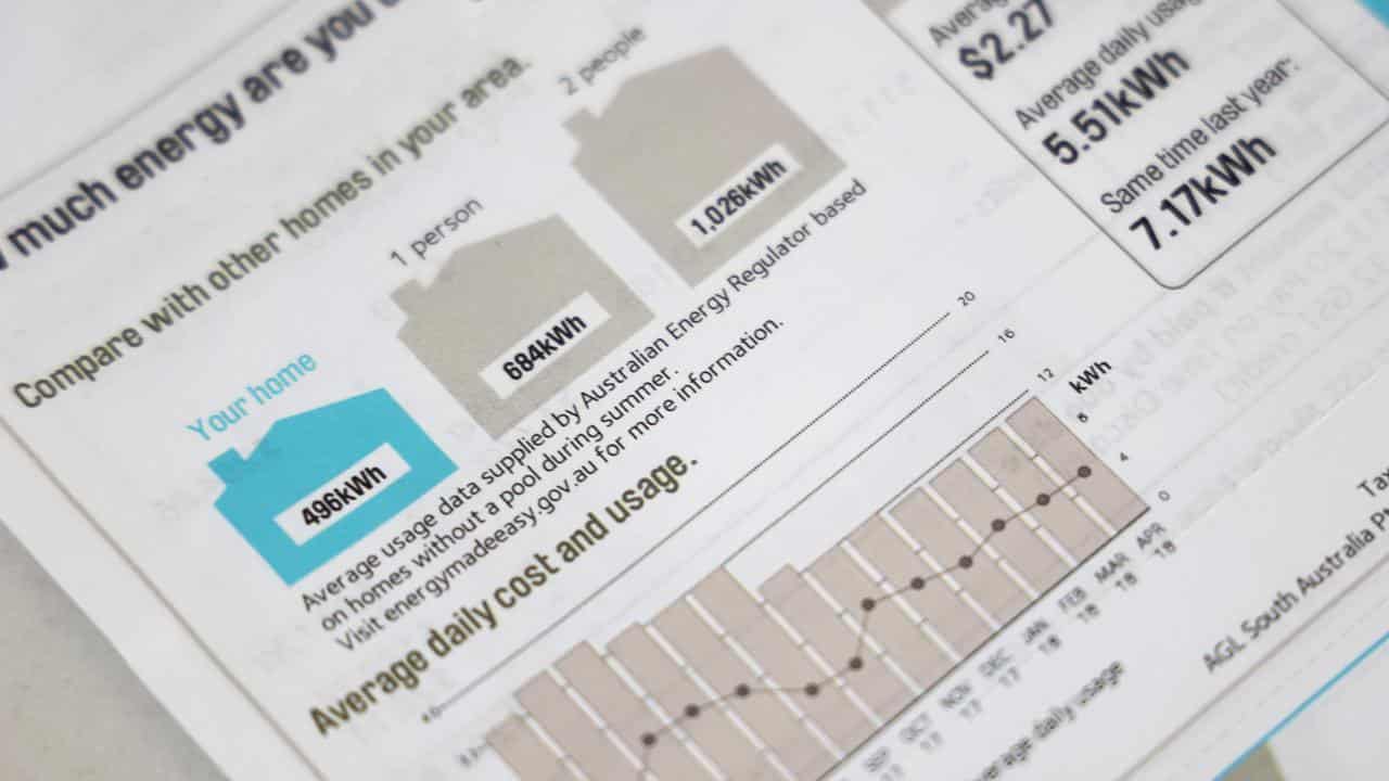 A residential power bill