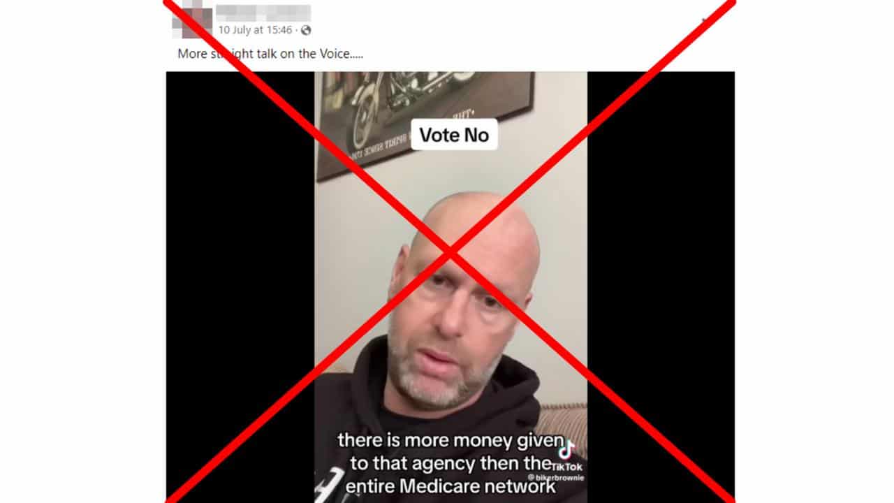 A screenshot from the Facebook video.