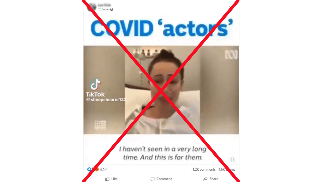 Covid actors debunk