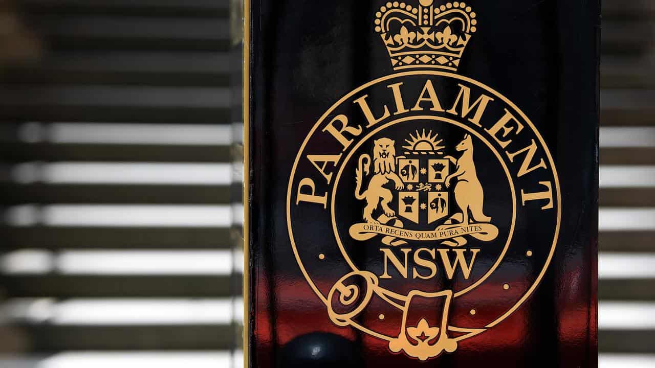 The NSW coat of arms at Parliament House in Sydney (file image)