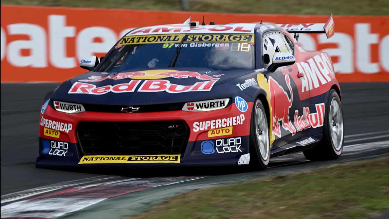 Supercars champion Shane van Gisbergen during Bathurst 1000 practice.