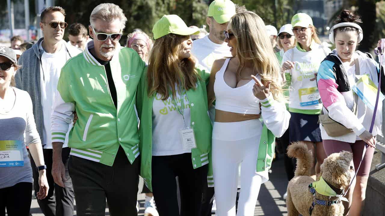 John Easterling, Tottie Goldsmith and Chloe Lattanzi in Melbourne.