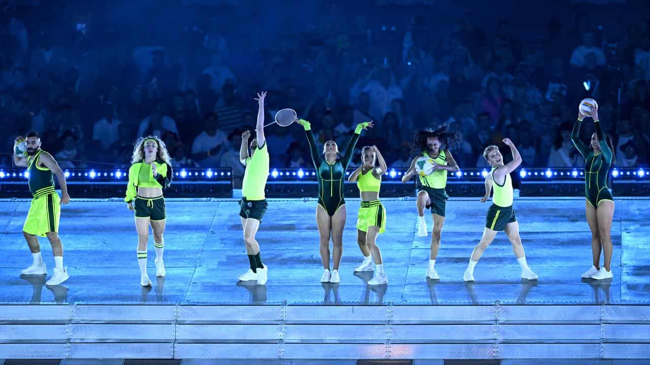 Australian performers at the 2022 Commonwealth Games in Birmingham.