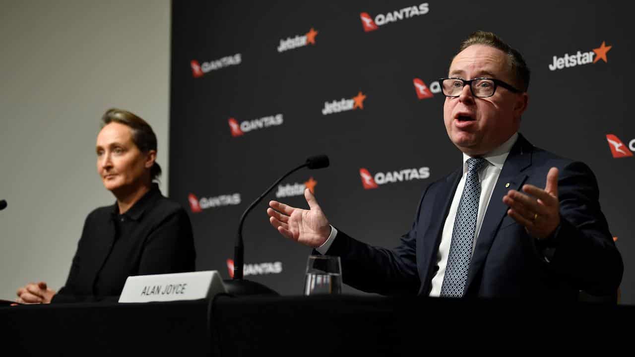 Vanessa Hudson and Alan Joyce