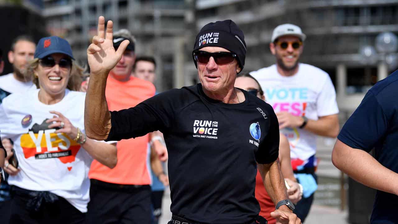 Pat Farmer has run more than a marathon a day to support the voice.