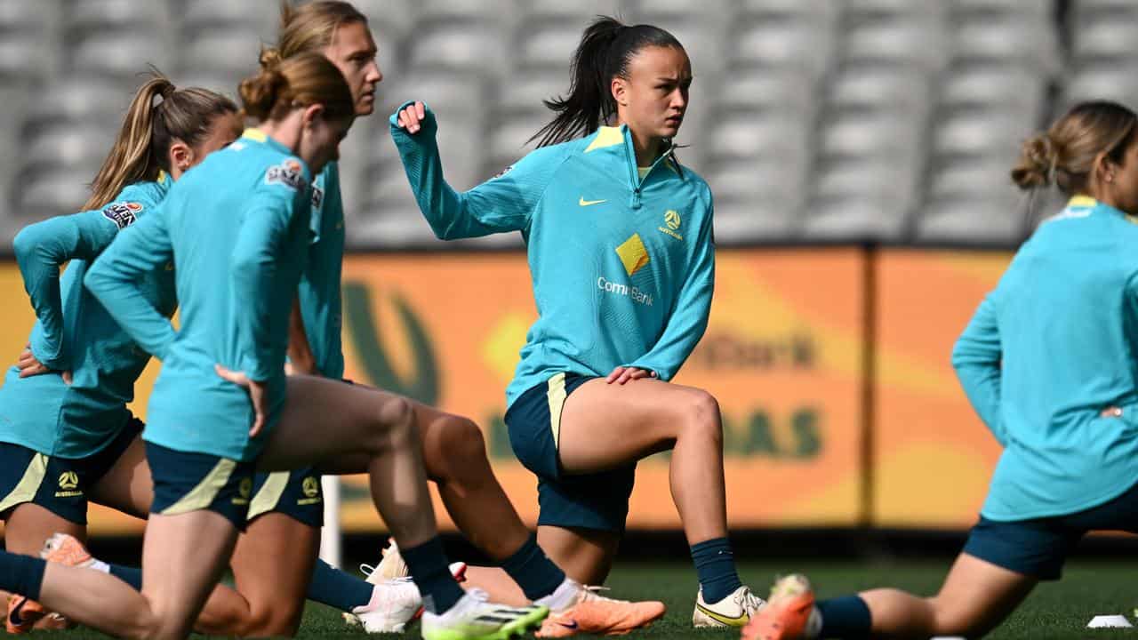 Matildas midfielder Amy Sayer. 