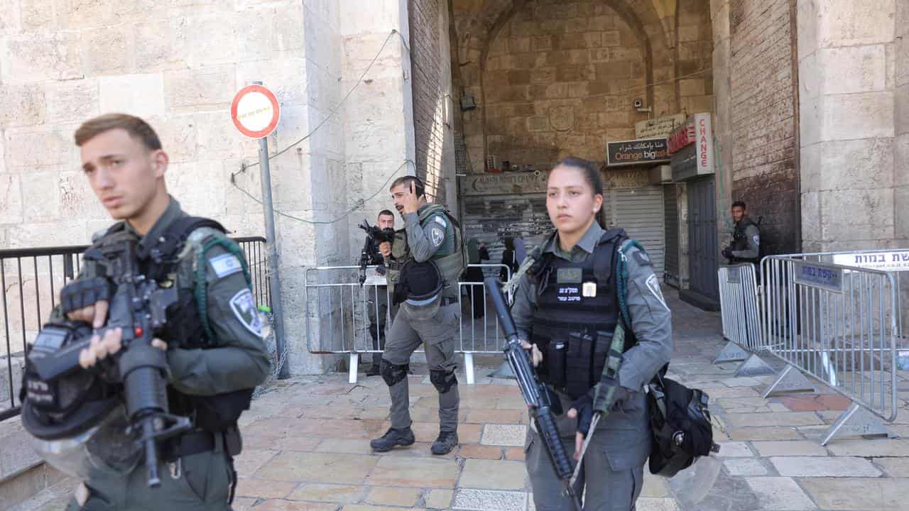 Israeli border police in Jerusalem