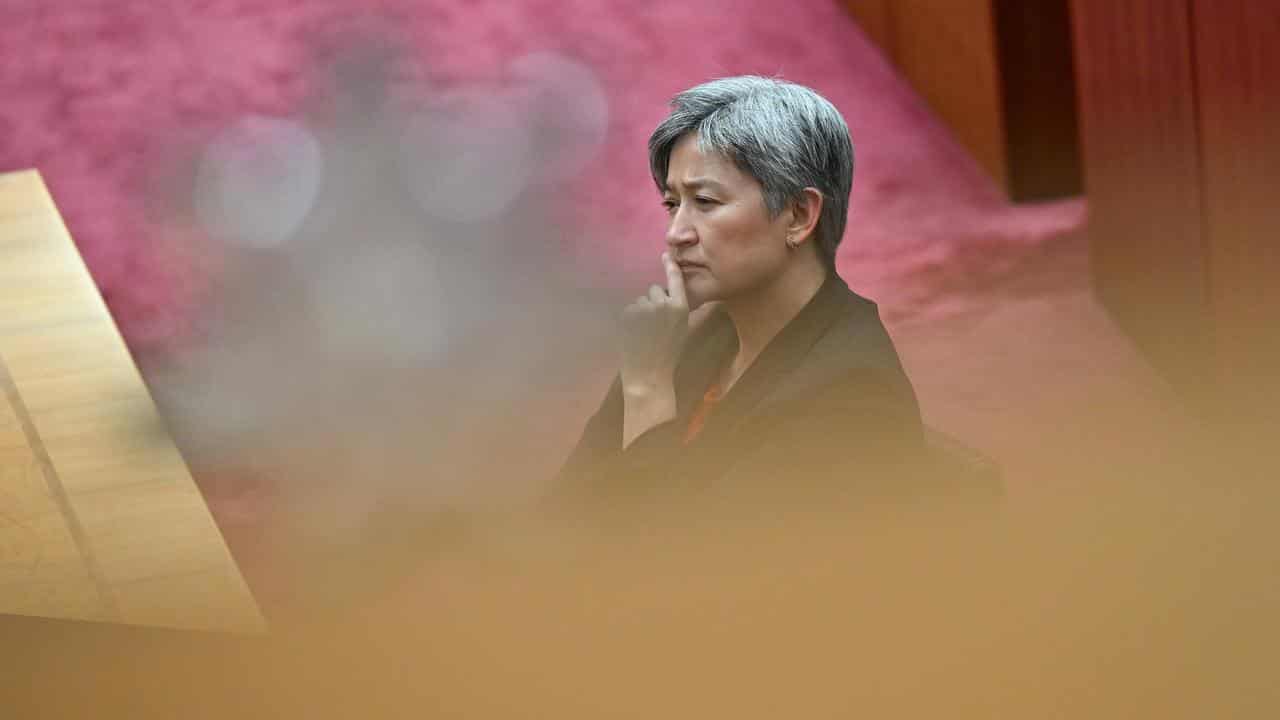 Foreign Minister Penny Wong in parliament.