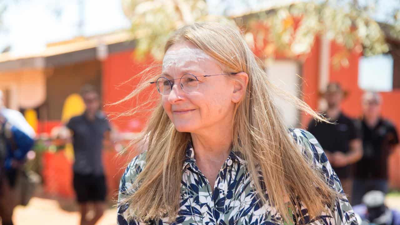 Coroner Elisabeth Armitage during a visit to Yuendumu (file image)