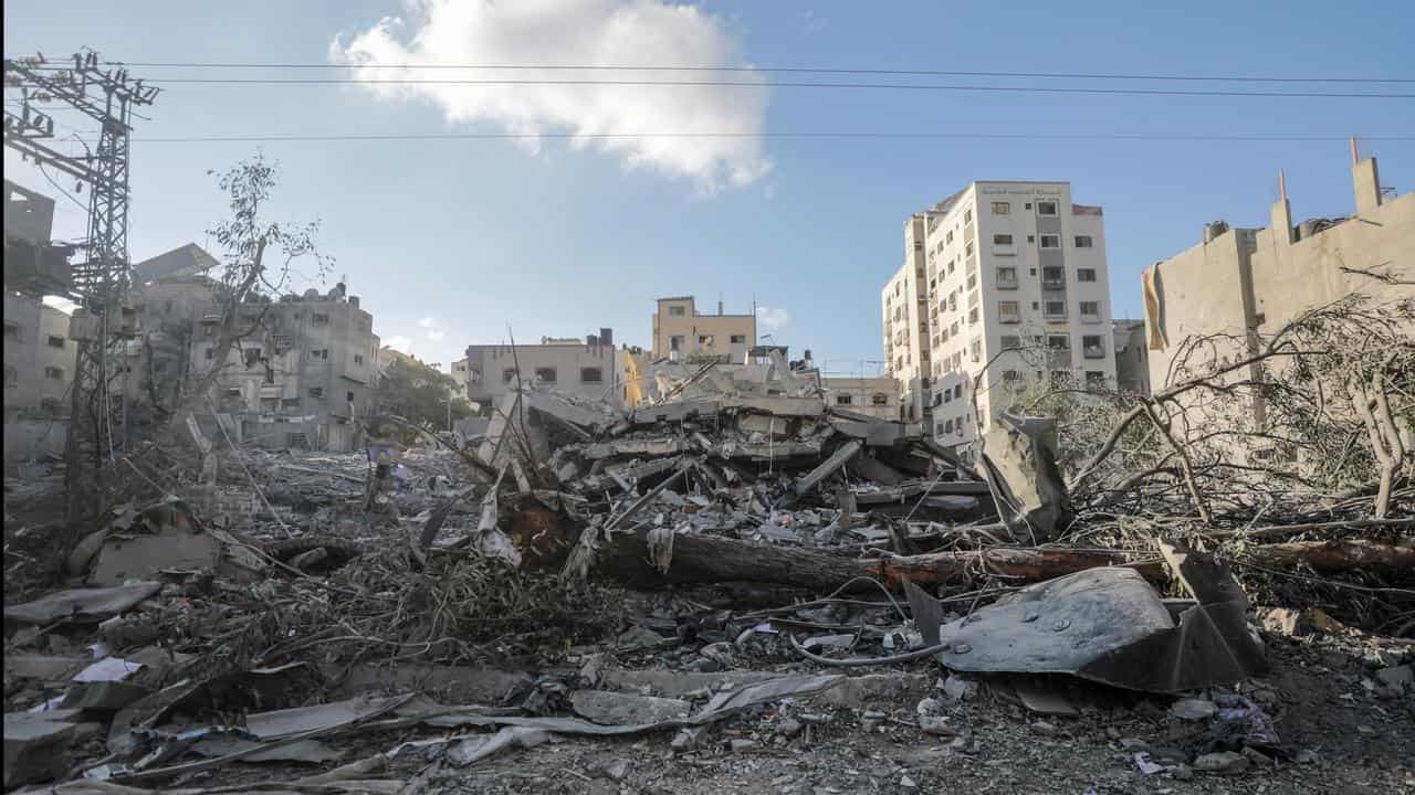 Destroyed houses in Gaza 