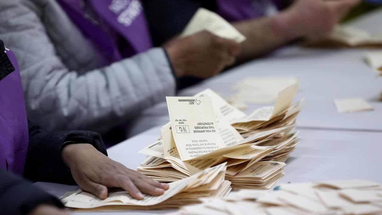 Referendum ballots being counted 