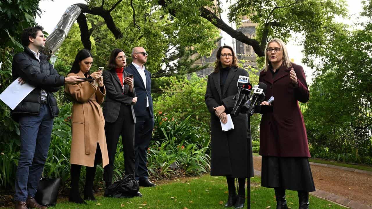 Victorian Attorney-General Jaclyn Symes and Premier Jacinta Allan