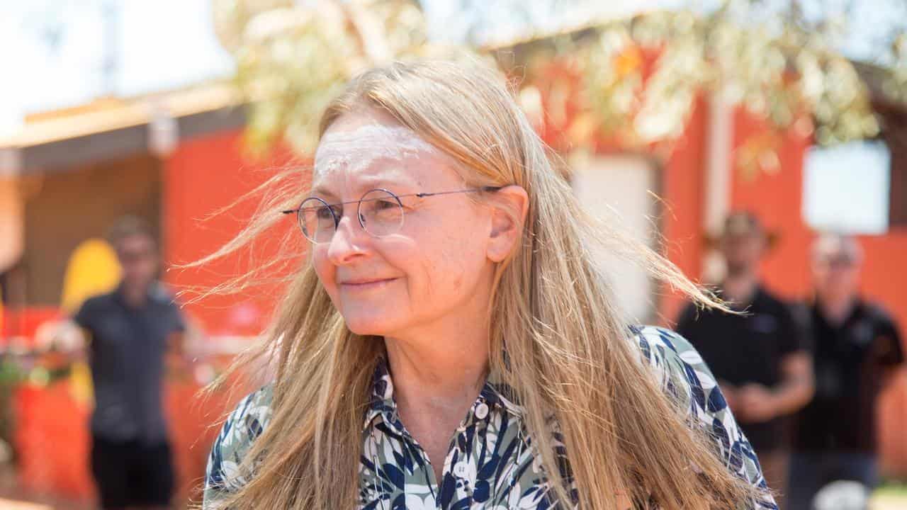 Coroner Elisabeth Armitage during a visit to Yuendumu (file image)