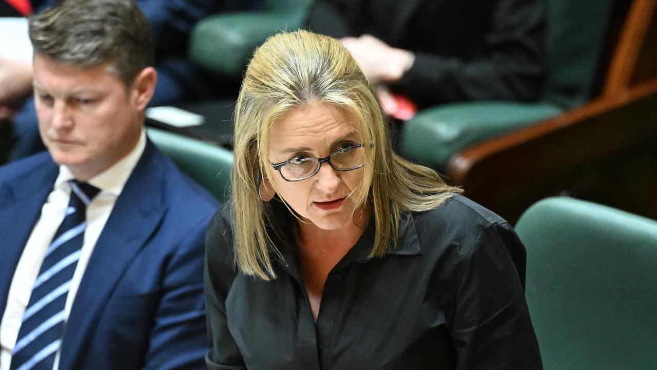 Victorian Premier Jacinta Allan in parliament