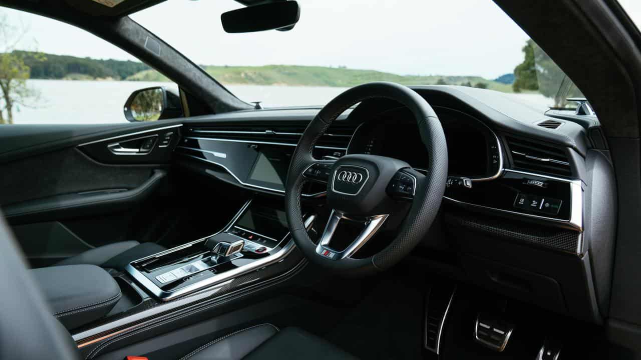 Glossy and sophisticated Audi SQ8 interior.