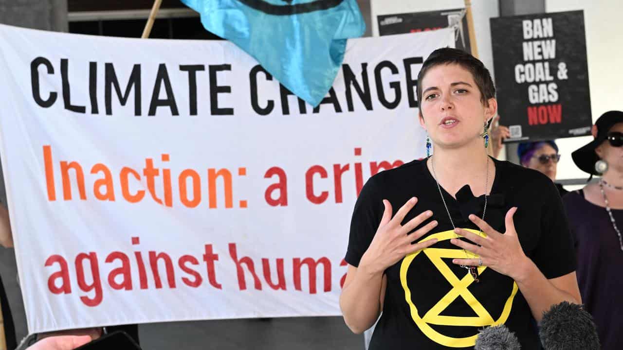 Extinction Rebellion protester Violet Coco