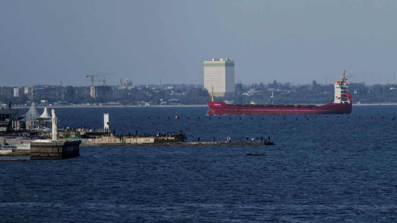 A file photo of the port at Odesa 