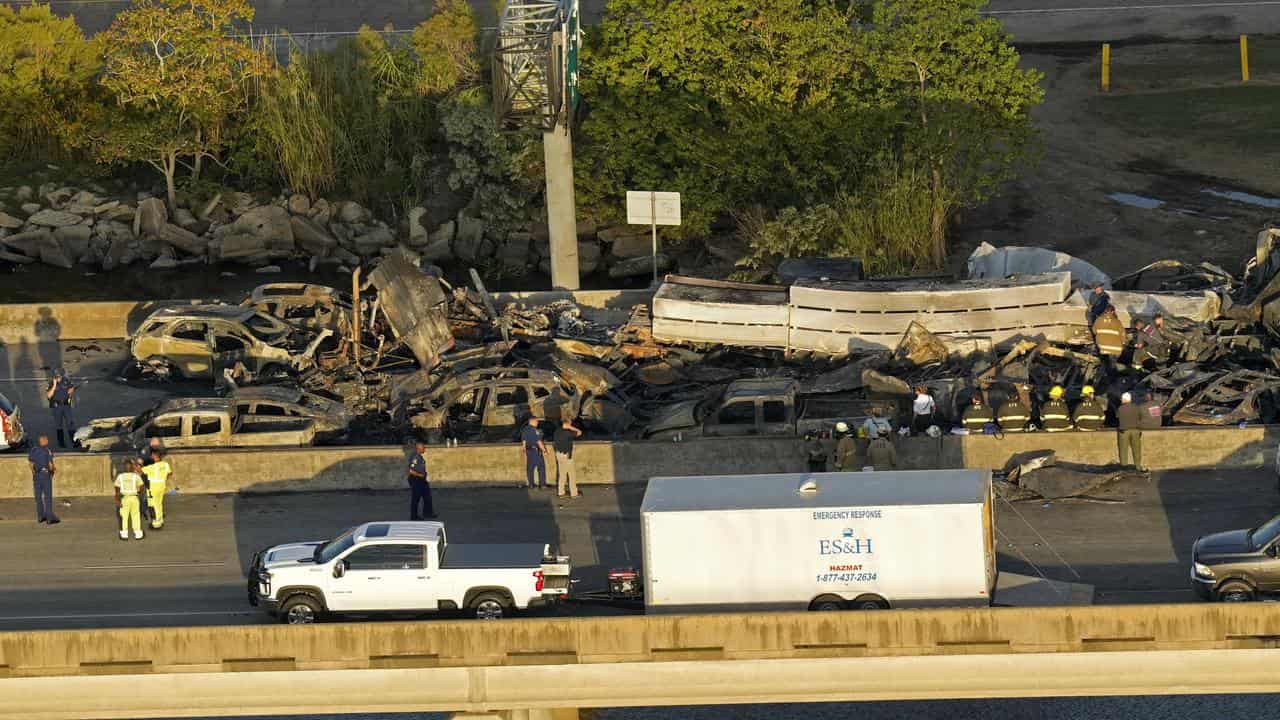 The multi-vehicle crash on the Interstate 55 near New Orleans