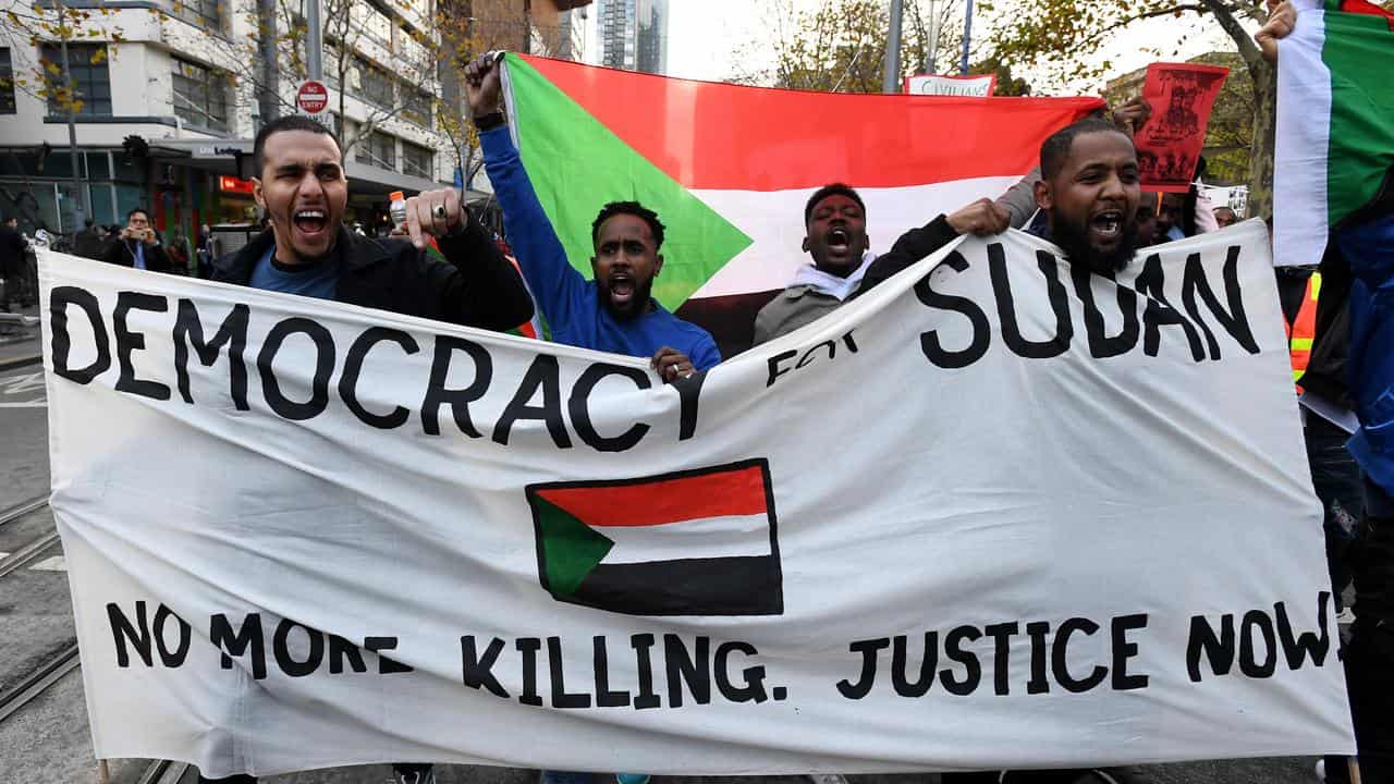 Anti-war protesters in Melbourne (file image)