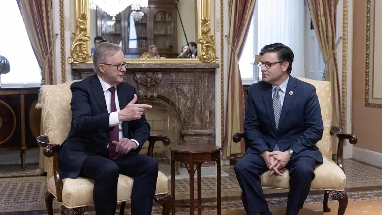 Prime Minister Anthony Albanese met new US speaker Mike Johnson.