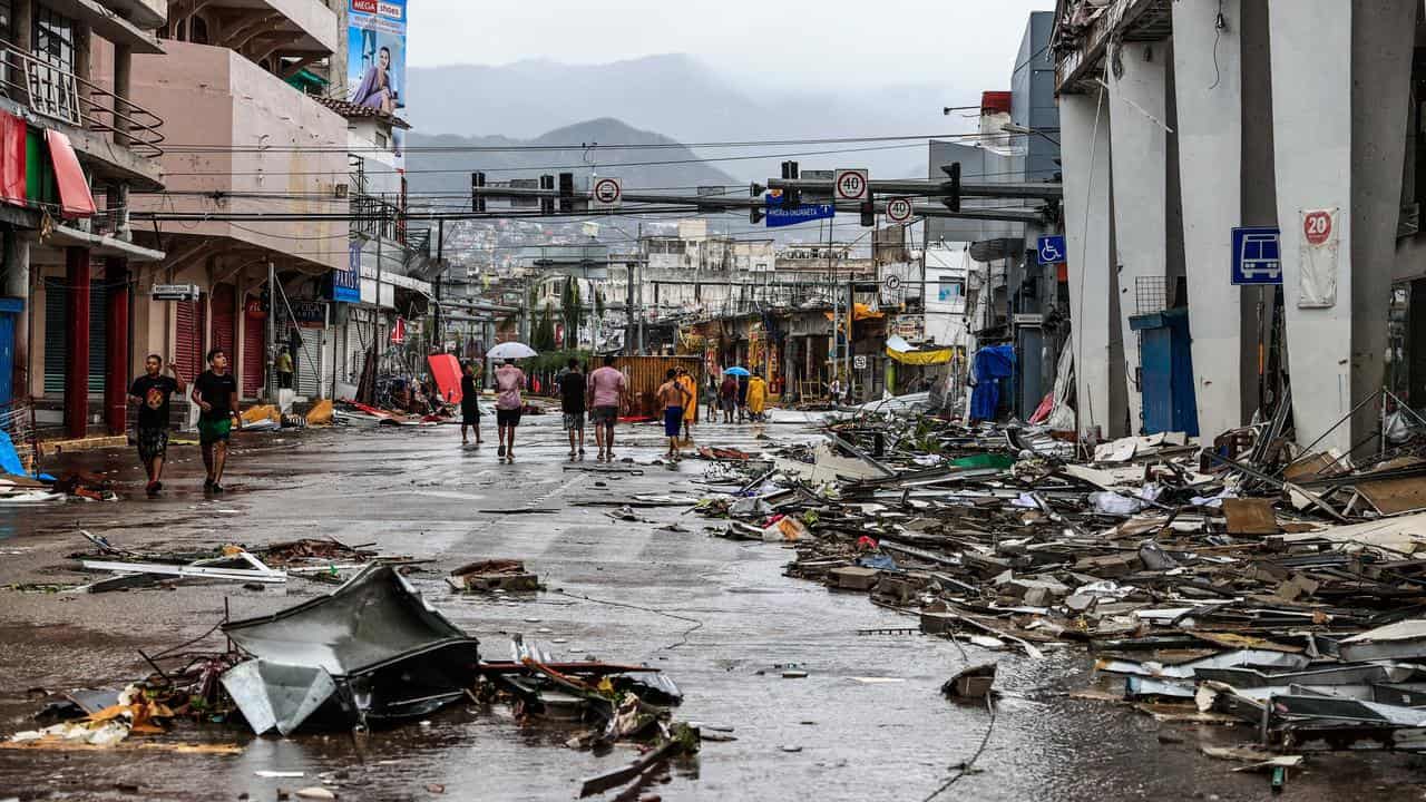 Hurricane Otis damage in Acapulco