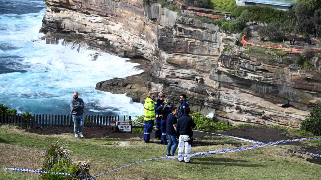 Police at Diamond Bay Reserve in Sydney's east.