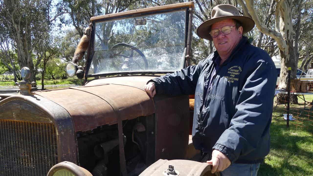 Antique machinery collector Rob Schoonderbeek