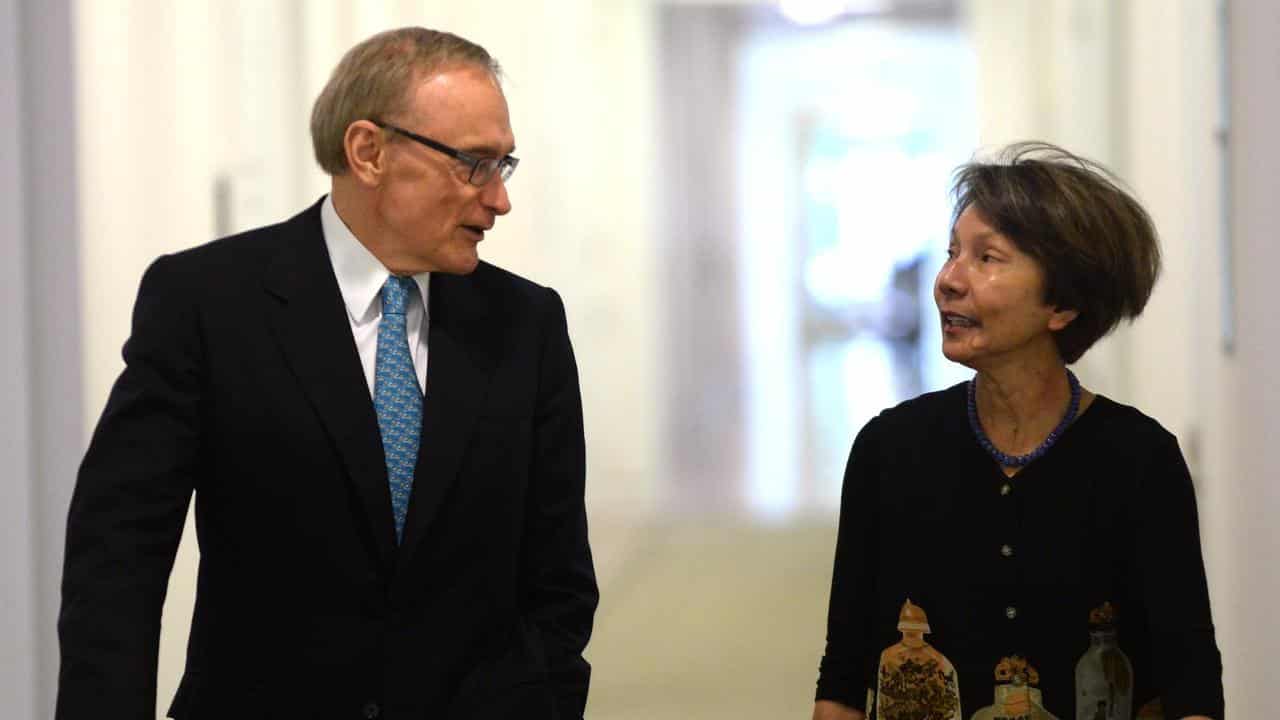 Bob Carr and wife Helena