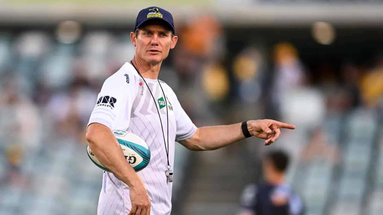 Brumbies coach and World Cup-winner Stephen Larkham.