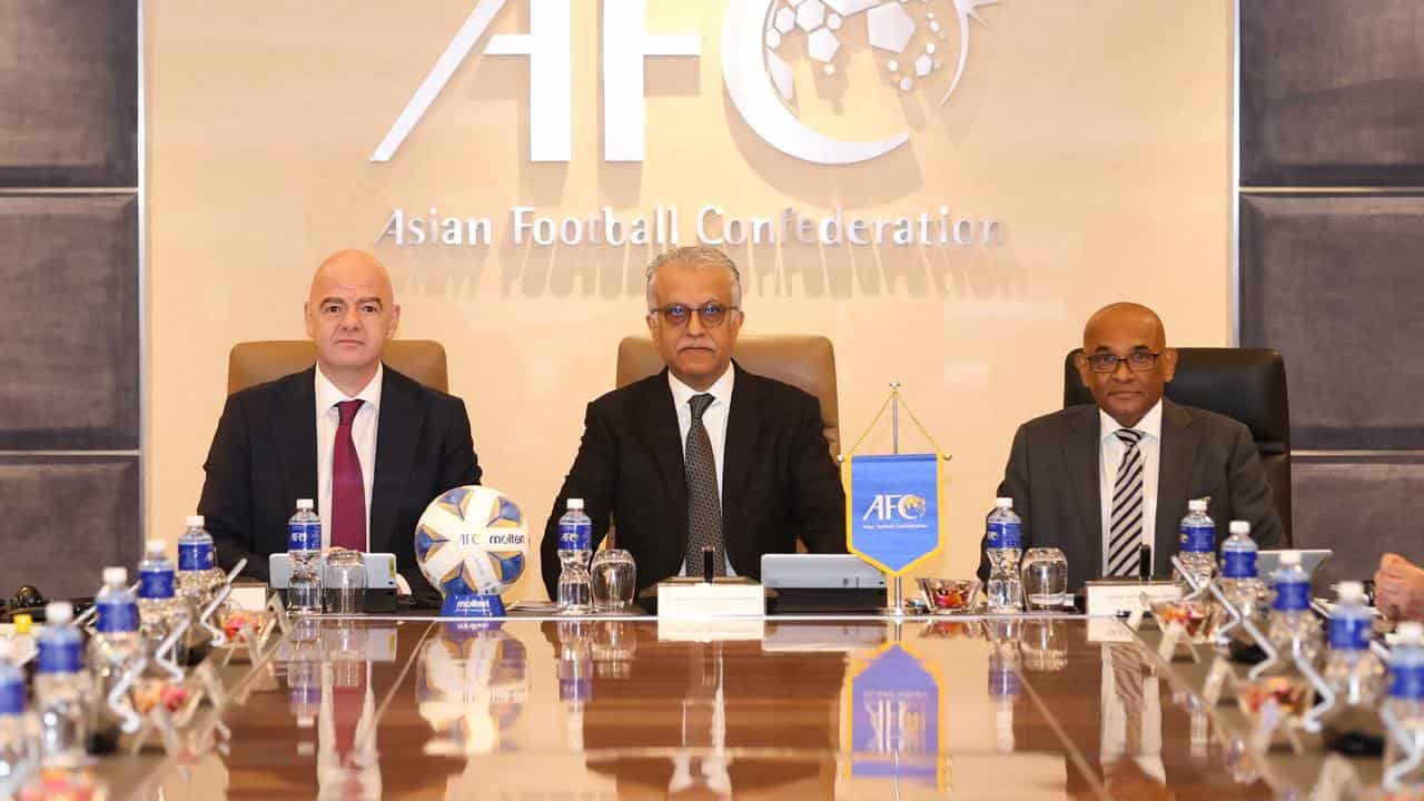 Gianni Infantino and Sheikh Salman bin Ebrahim Al Khalifa and .