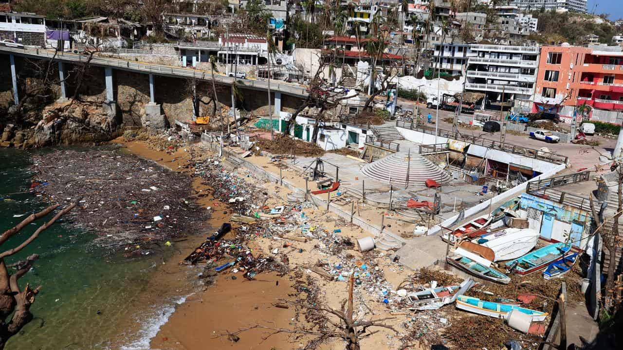 A view of damage caused by Hurricane Otis in Acapulco, Mexico