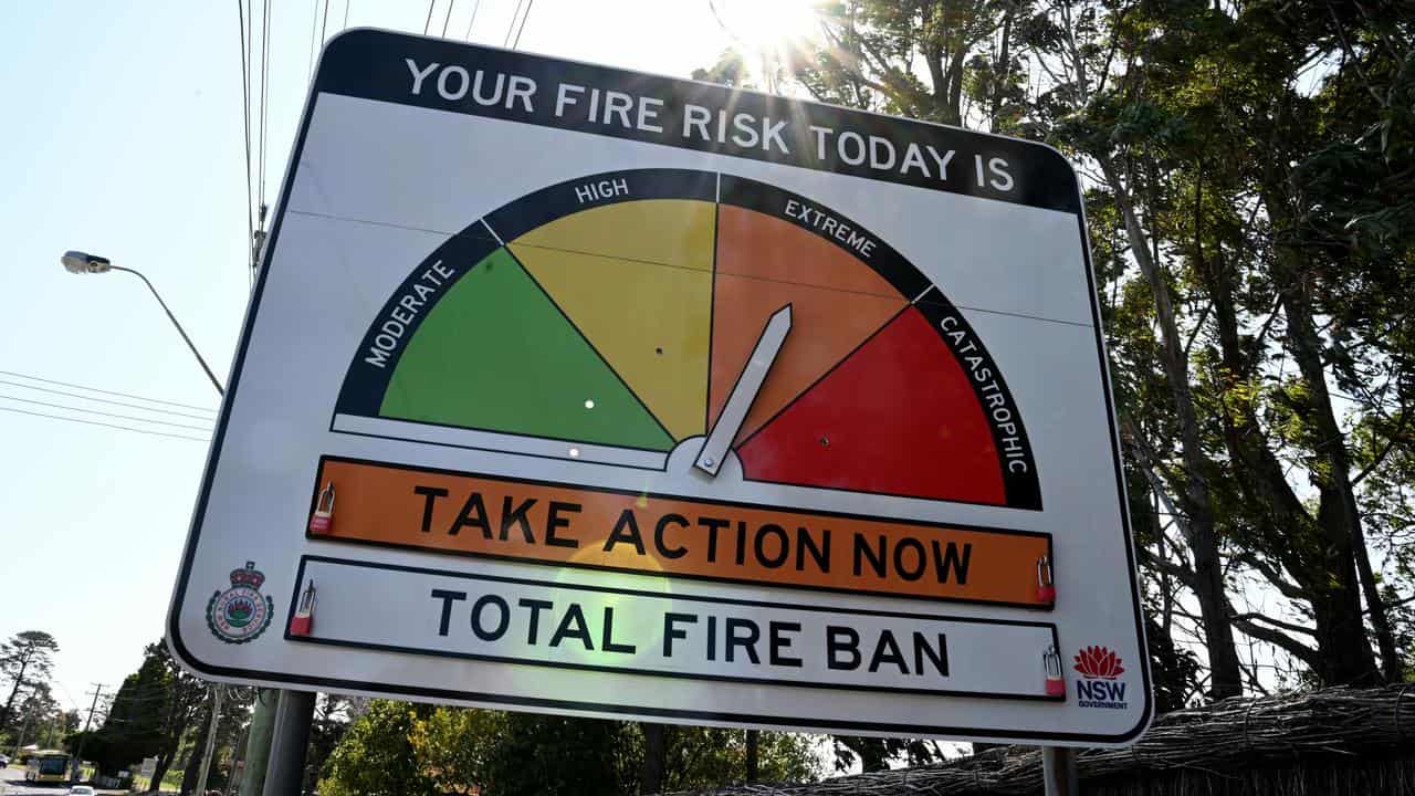 A bushfire danger advisory sign (file image)