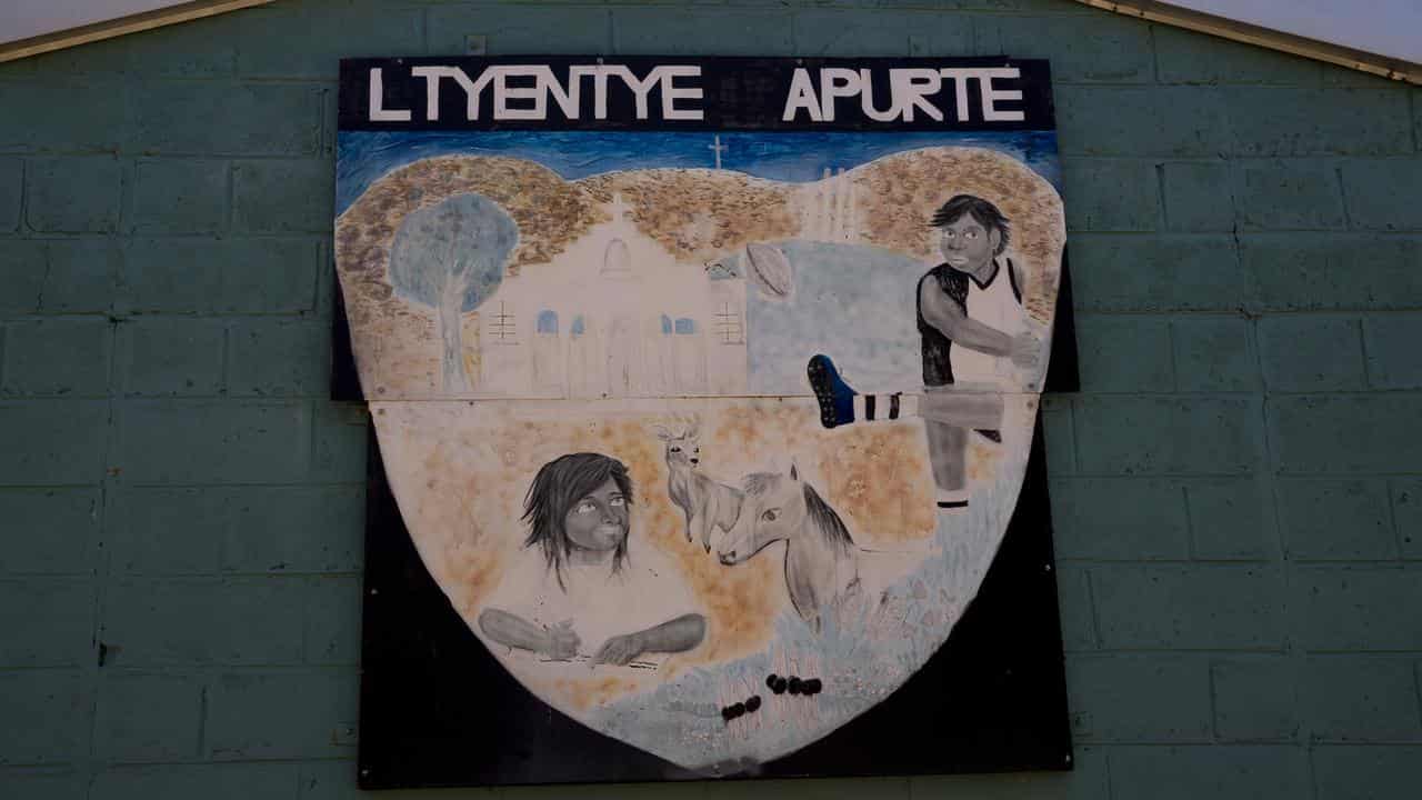 Ltyentye Apurte/Santa Teresa Aboriginal Community sign (file image)