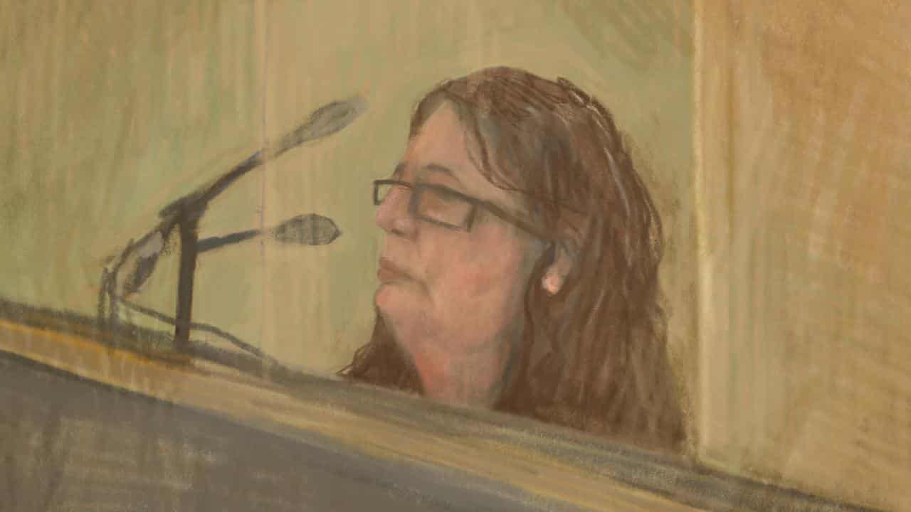 Court sketch of Erin Patterson 