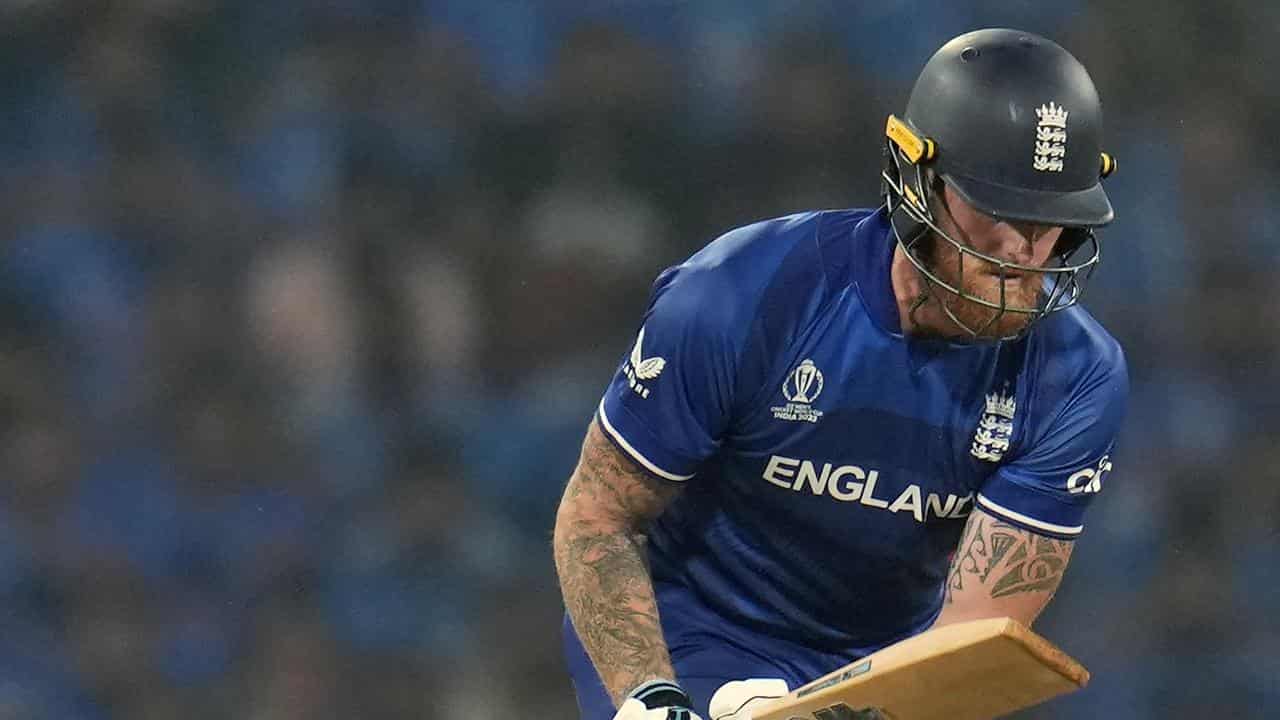 Ben Stokes is bowled out at the World Cup.