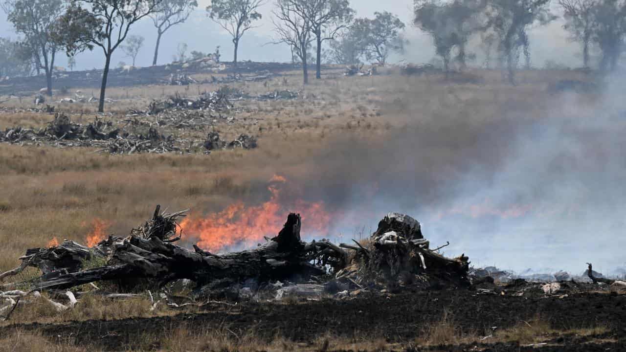 A file photo of a bushfire near Dalveen, Queensland 