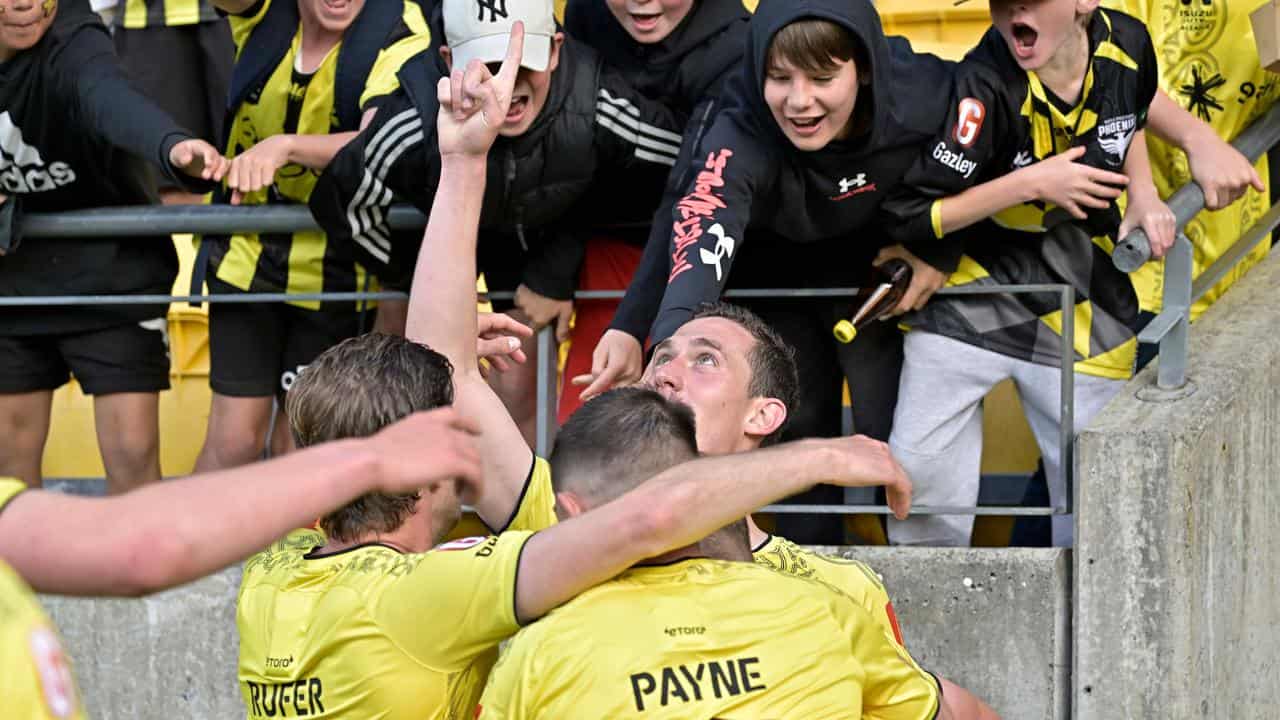 Wellington Phoenix players and supporters