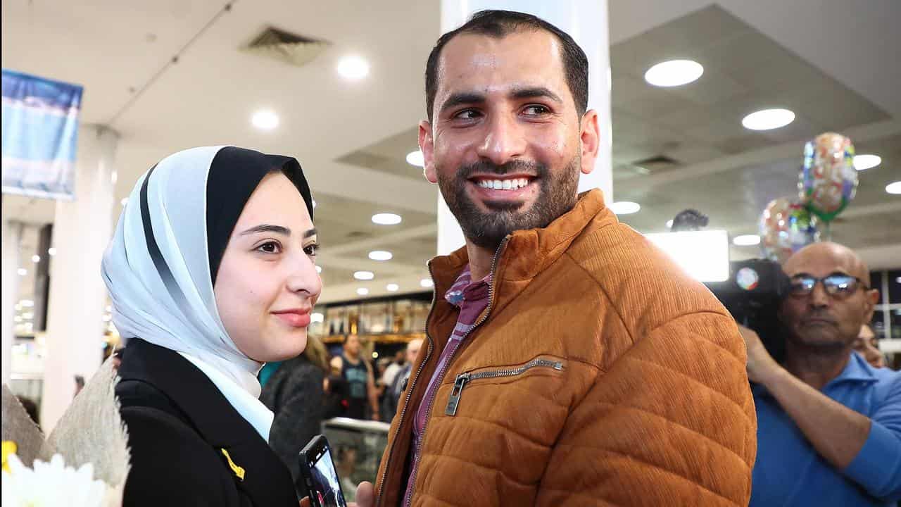 Australians returning home from Gaza at Sydney Airport