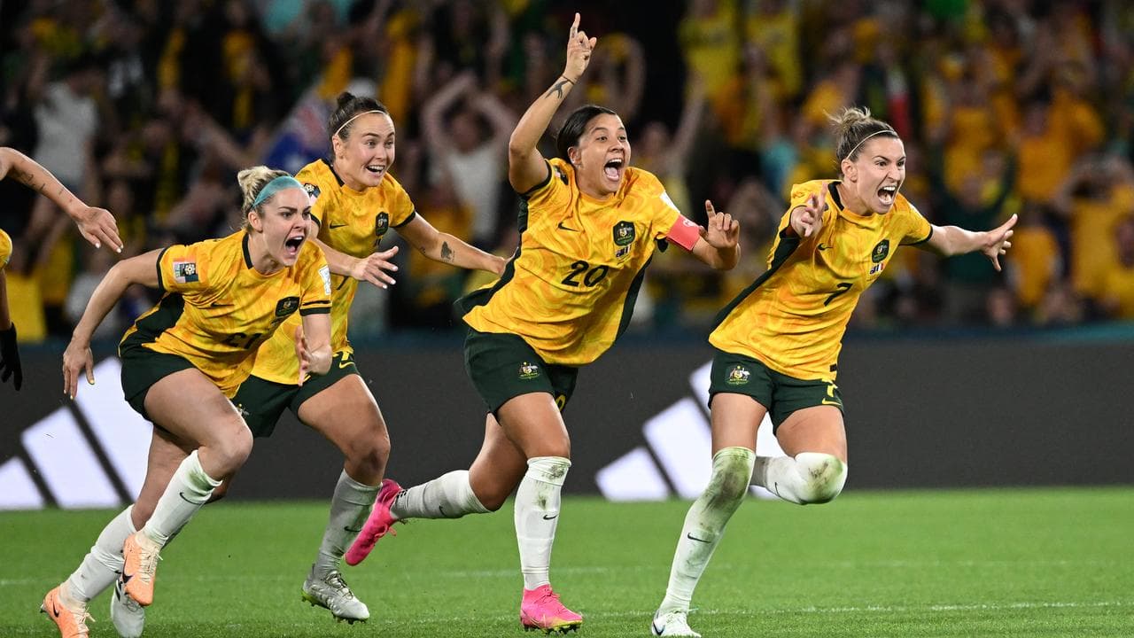 Ellie Carpenter, Caitlin Foord, Sam Kerr and Steph Catley.