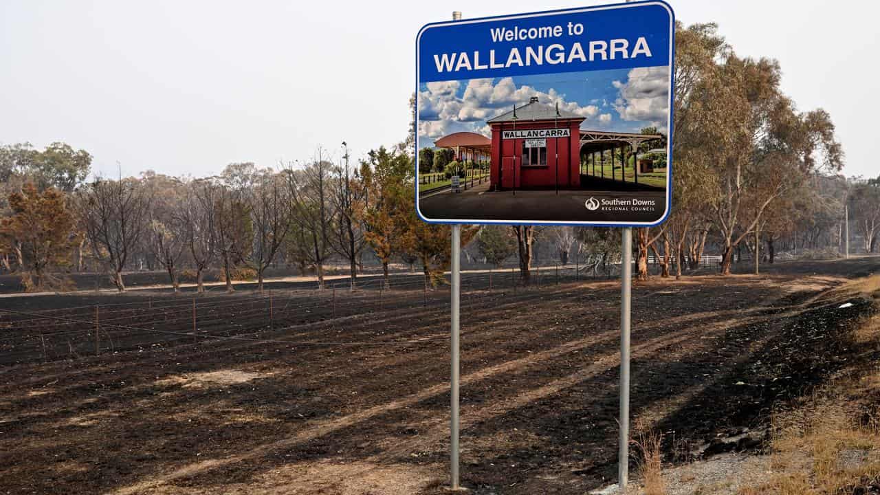 Fire ravaged bushland