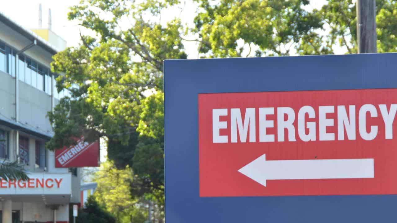 Entrance of Cairns Hospital in Far North Queensland.