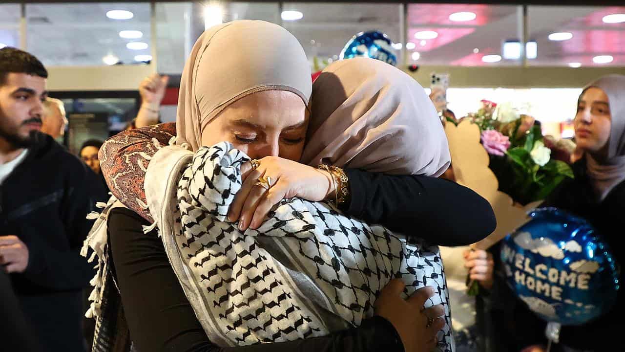 Australian citizens arrive in Sydney after fleeing war-torn Gaza.