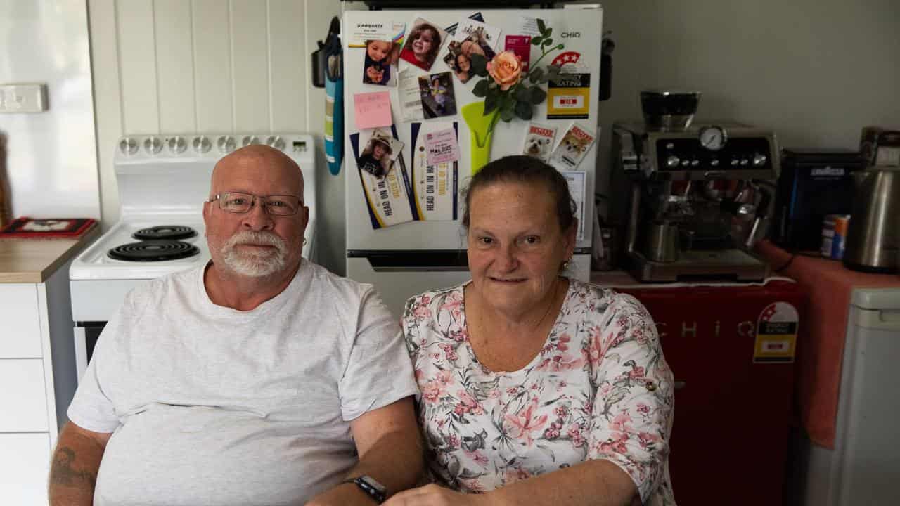 Brian and Lesley Smith in their pod in Eugowra