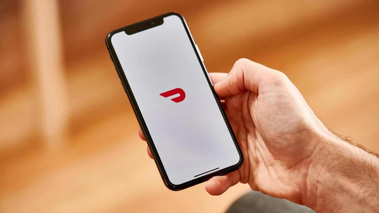 The DoorDash app on a mobile phone