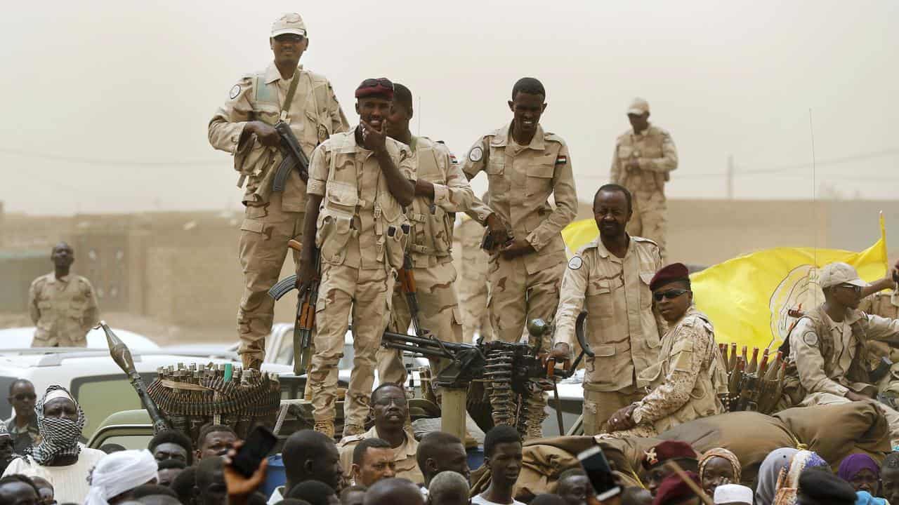 Sudanese soldiers from the Rapid Support Forces