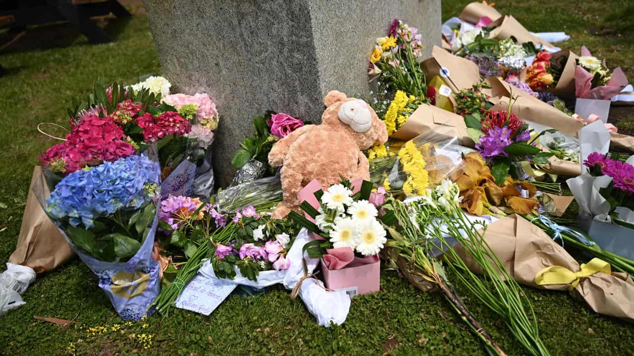 Flowers at the scene of the Daylesford car crash